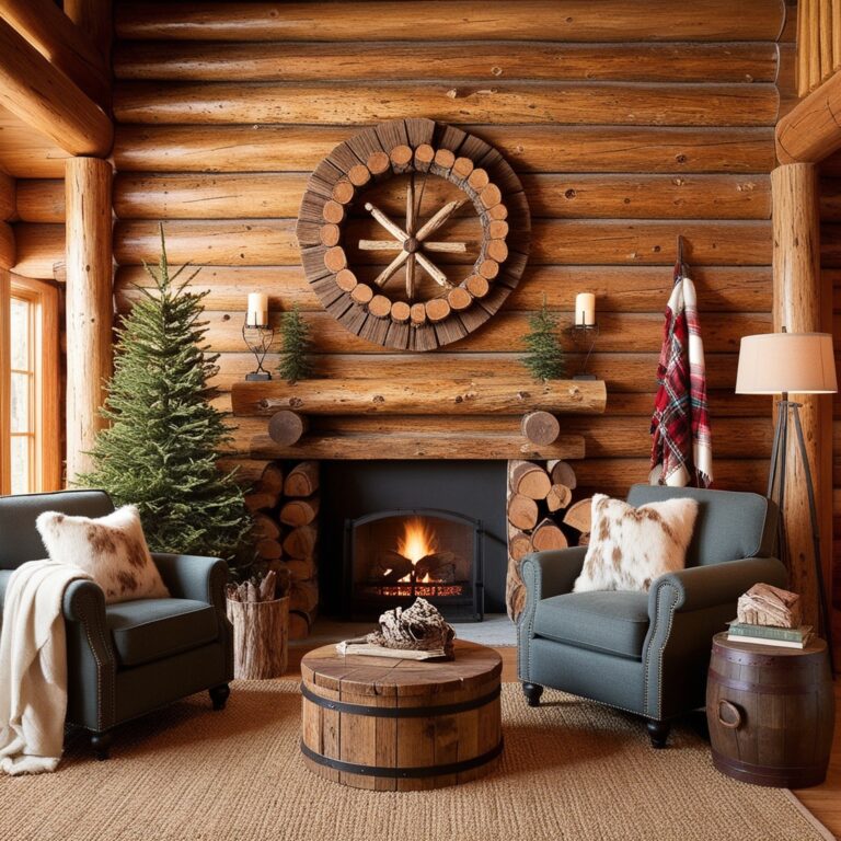 13 Cozy Rustic Log Cabin Wall Decor Ideas to Create a Homely Vibe