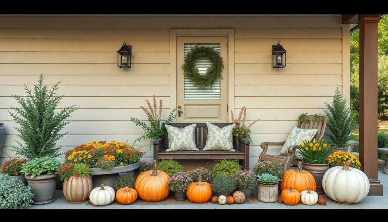20+ Outdoor Fall Decor Ideas For Incredible Curb Appeal –