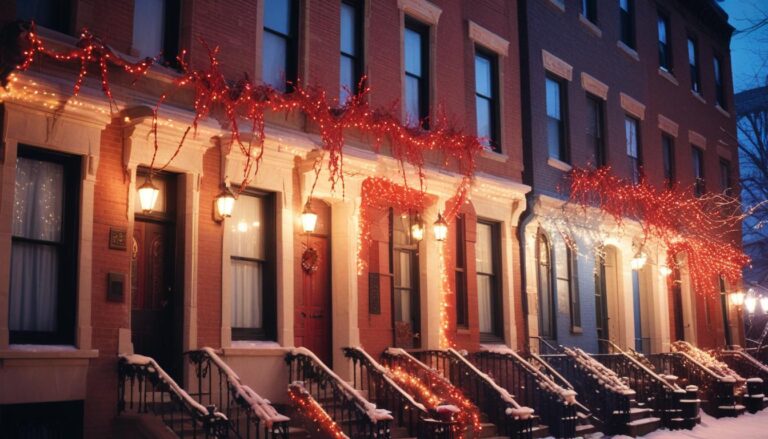 White and Red Christmas Lights Outside – 42 Stylish Outdoor Decor Ideas