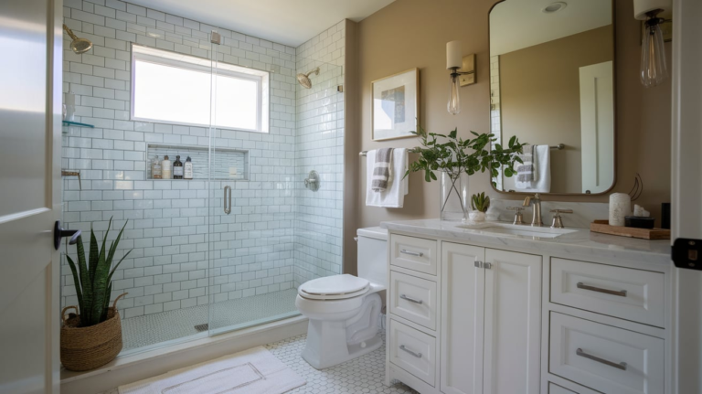 24 No Door Shower Ideas: Elegant Walk-In Designs for Modern Bathrooms